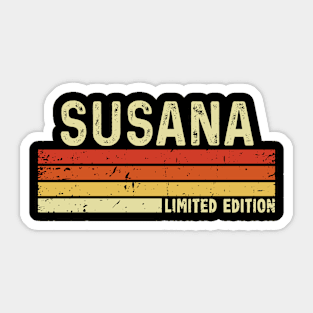 Susana Name Vintage Retro Limited Edition Gift Sticker